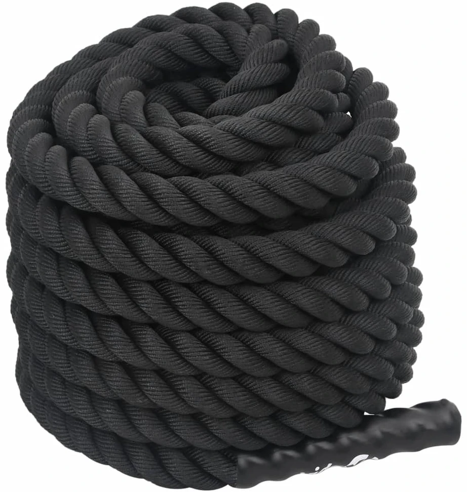 Jėgos virvė, juodos spalvos, 12m, 9kg, poliesteris