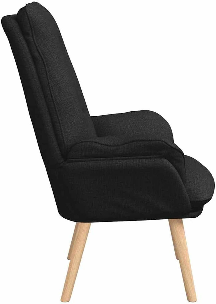 Fotelis krėslas Juoda 69 x 74 x 93 cm Audinys ir Fanera