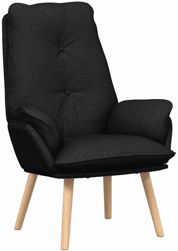 Fotelis krėslas Juoda 69 x 74 x 93 cm Audinys ir Fanera