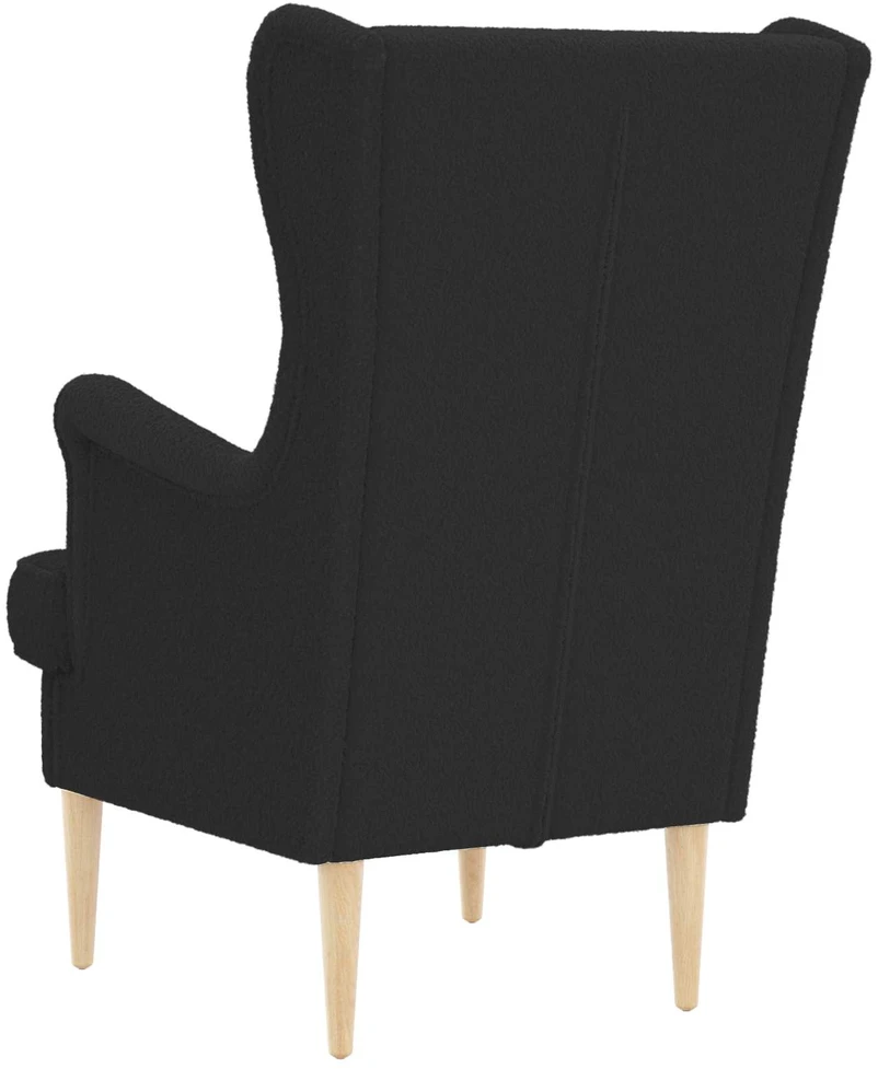 Fotelis Krėslas Juoda Bouclé