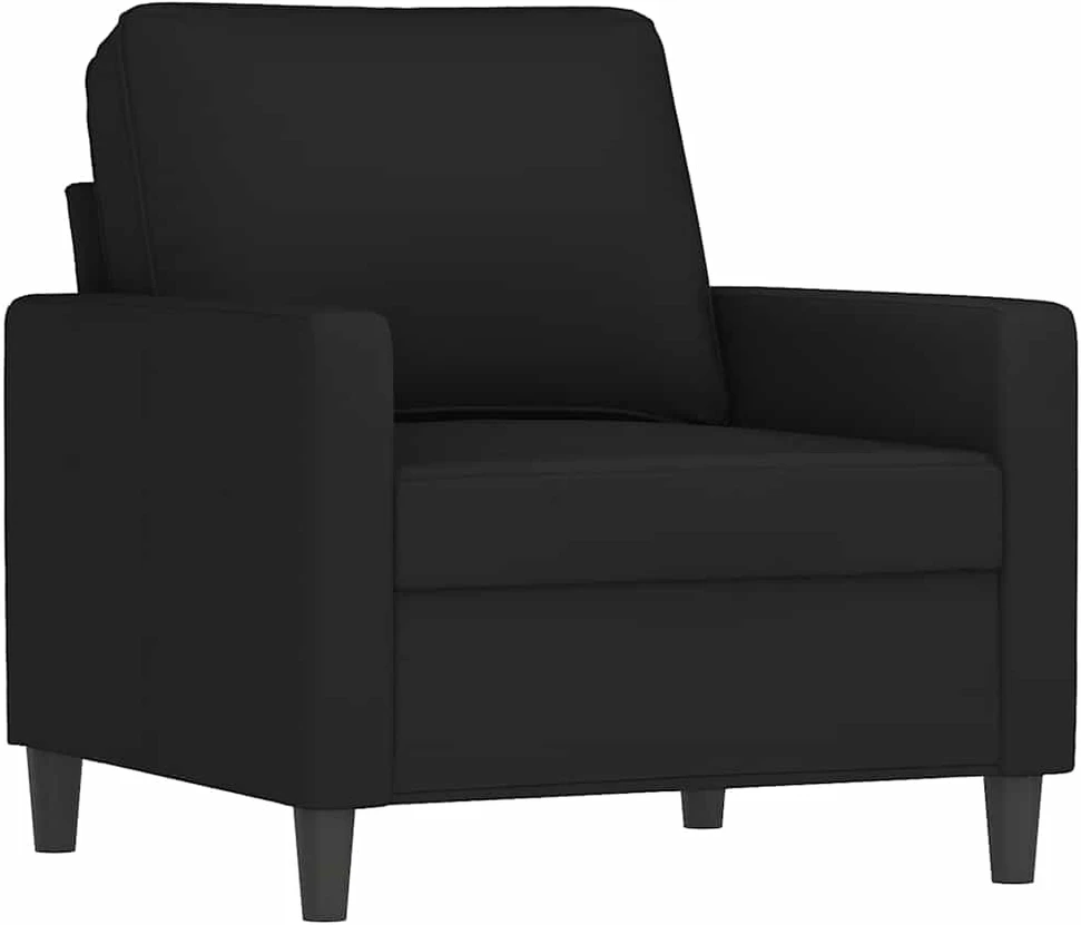 Sofa Krėslas, juodos spalvos, 60cm, aksomas