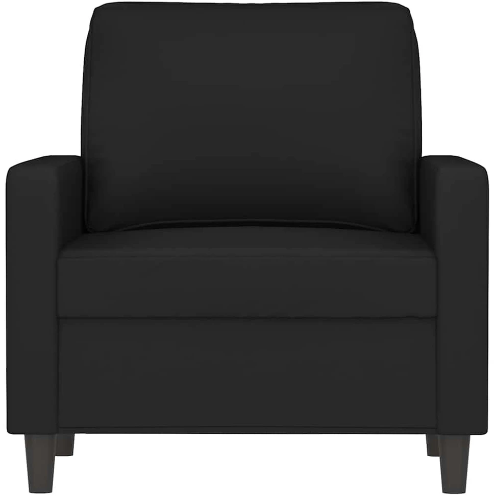 Sofa Krėslas, juodos spalvos, 60cm, aksomas