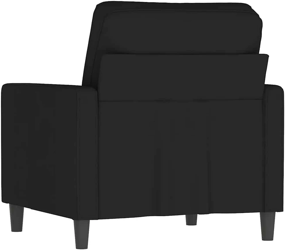 Sofa Krėslas, juodos spalvos, 60cm, aksomas