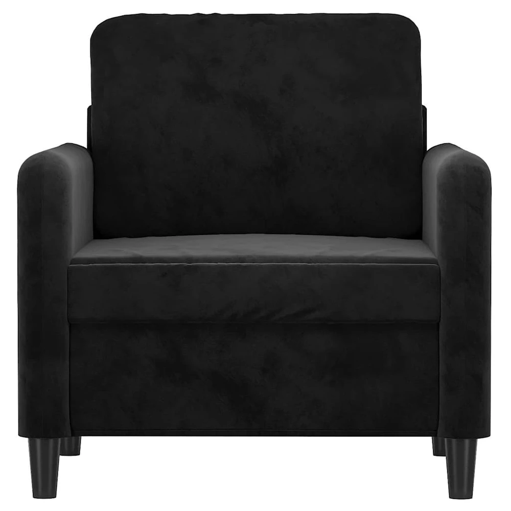 Sofa Krėslas, juodos spalvos, 60cm, aksomas
