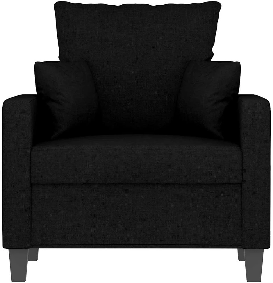 Sofa Krėslas, juodos spalvos, 60cm, audinys