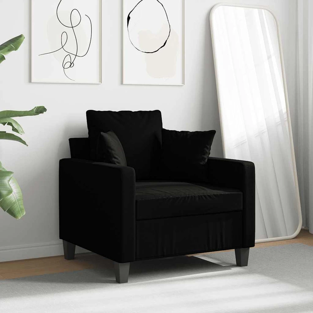 Sofa Krėslas, juodos spalvos, 60cm, audinys