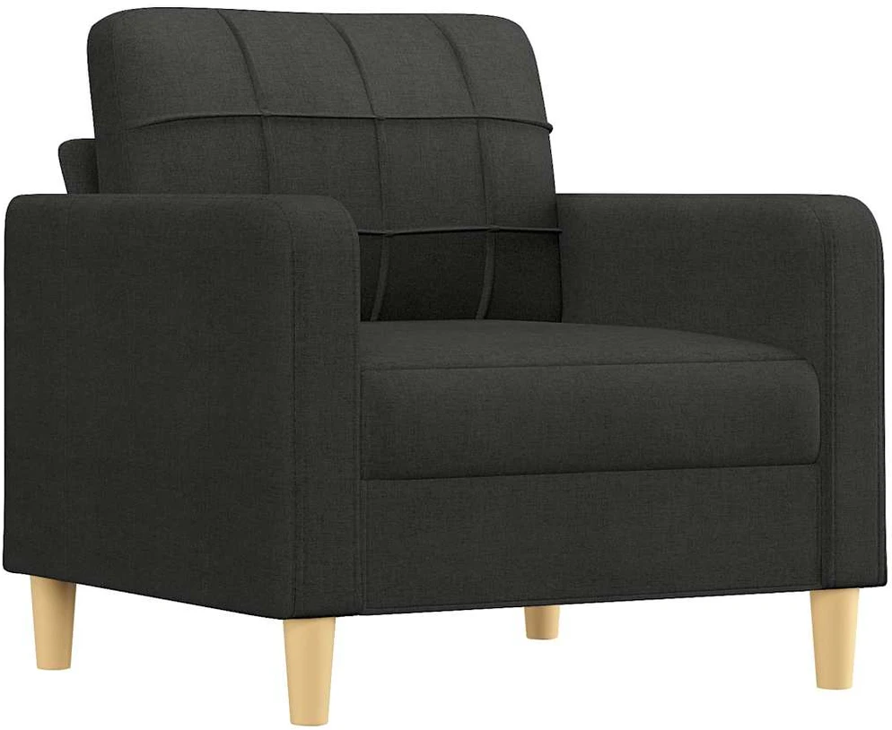 Sofa Krėslas, juodos spalvos, 60cm, audinys