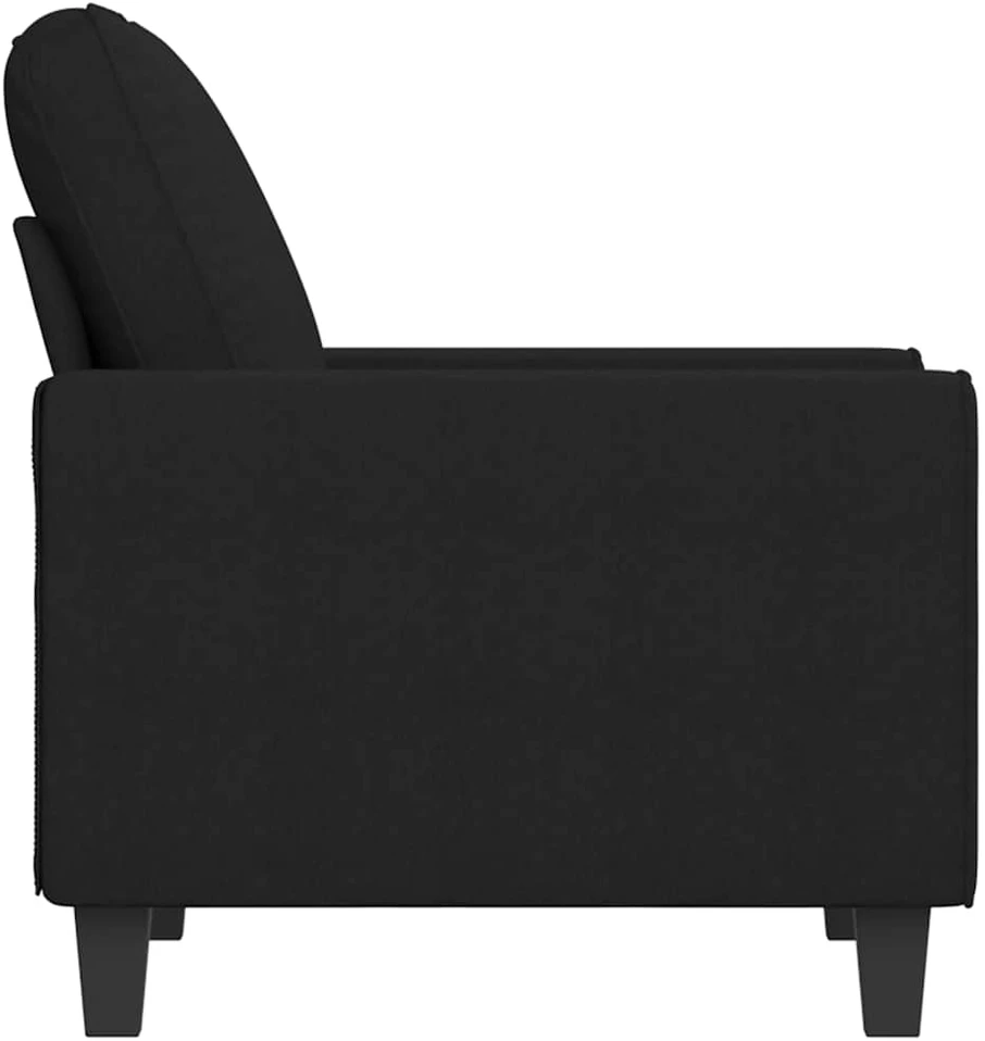 Sofa Krėslas, juodos spalvos, 60cm, audinys