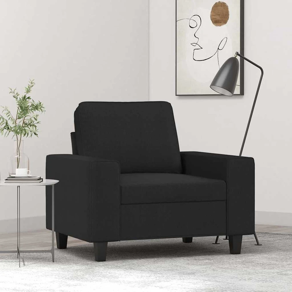 Sofa Krėslas, juodos spalvos, 60cm, audinys