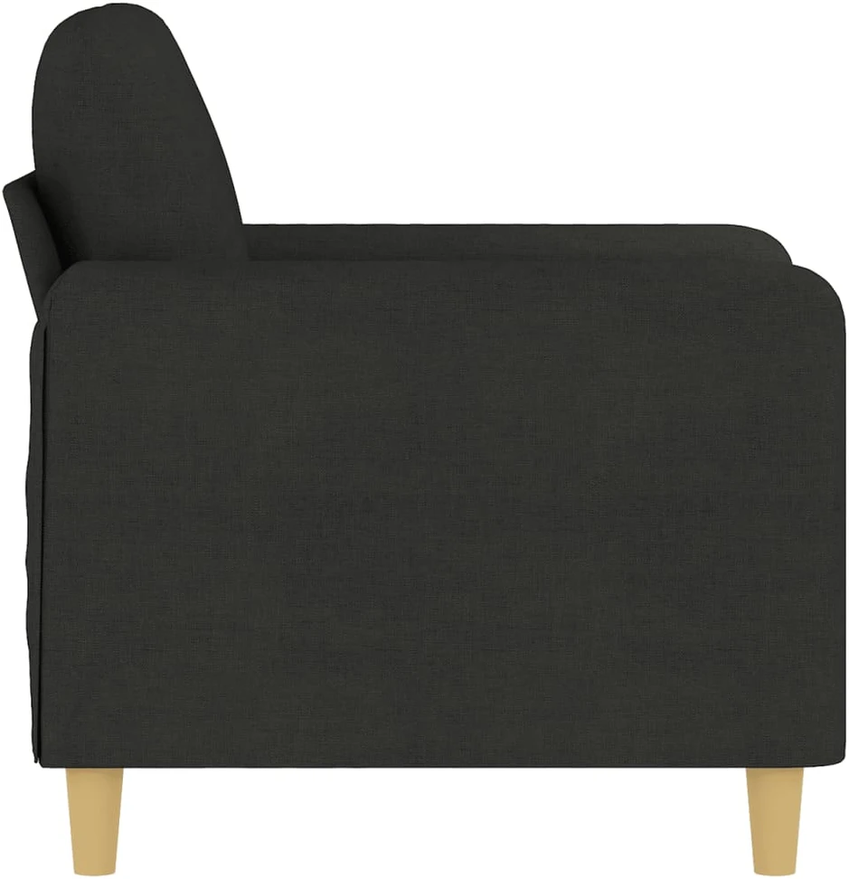 Sofa Krėslas, juodos spalvos, 60cm, audinys