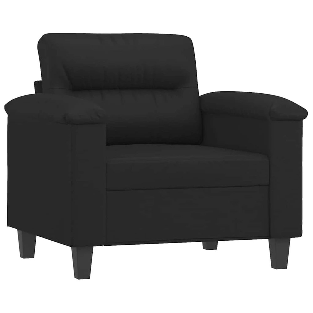 Sofa Krėslas, juodos spalvos, 60cm, dirbtinė oda