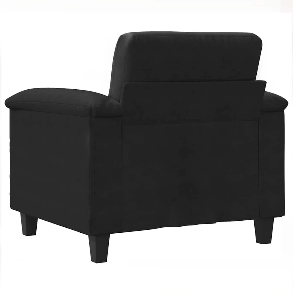Sofa Krėslas, juodos spalvos, 60cm, mikropluošto audinys