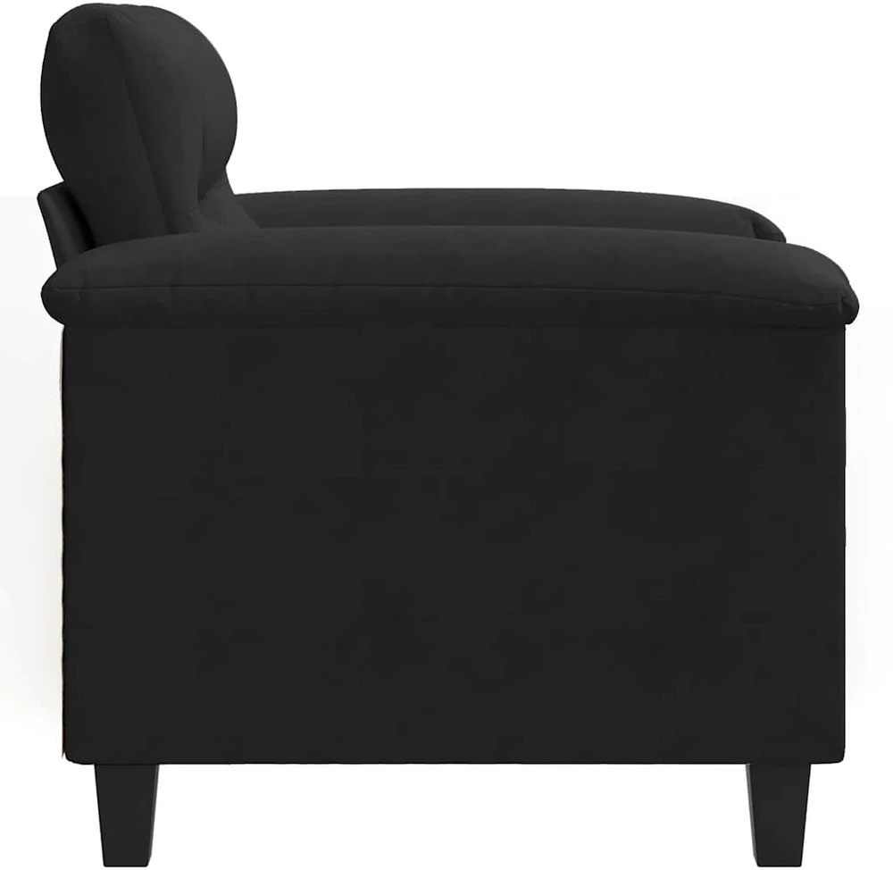 Sofa Krėslas, juodos spalvos, 60cm, mikropluošto audinys