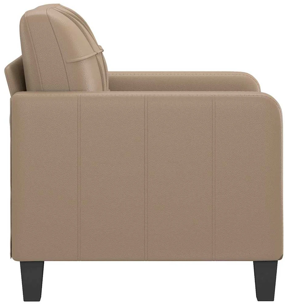 Sofa Krėslas, kapučino spalvos, 60cm, dirbtinė oda