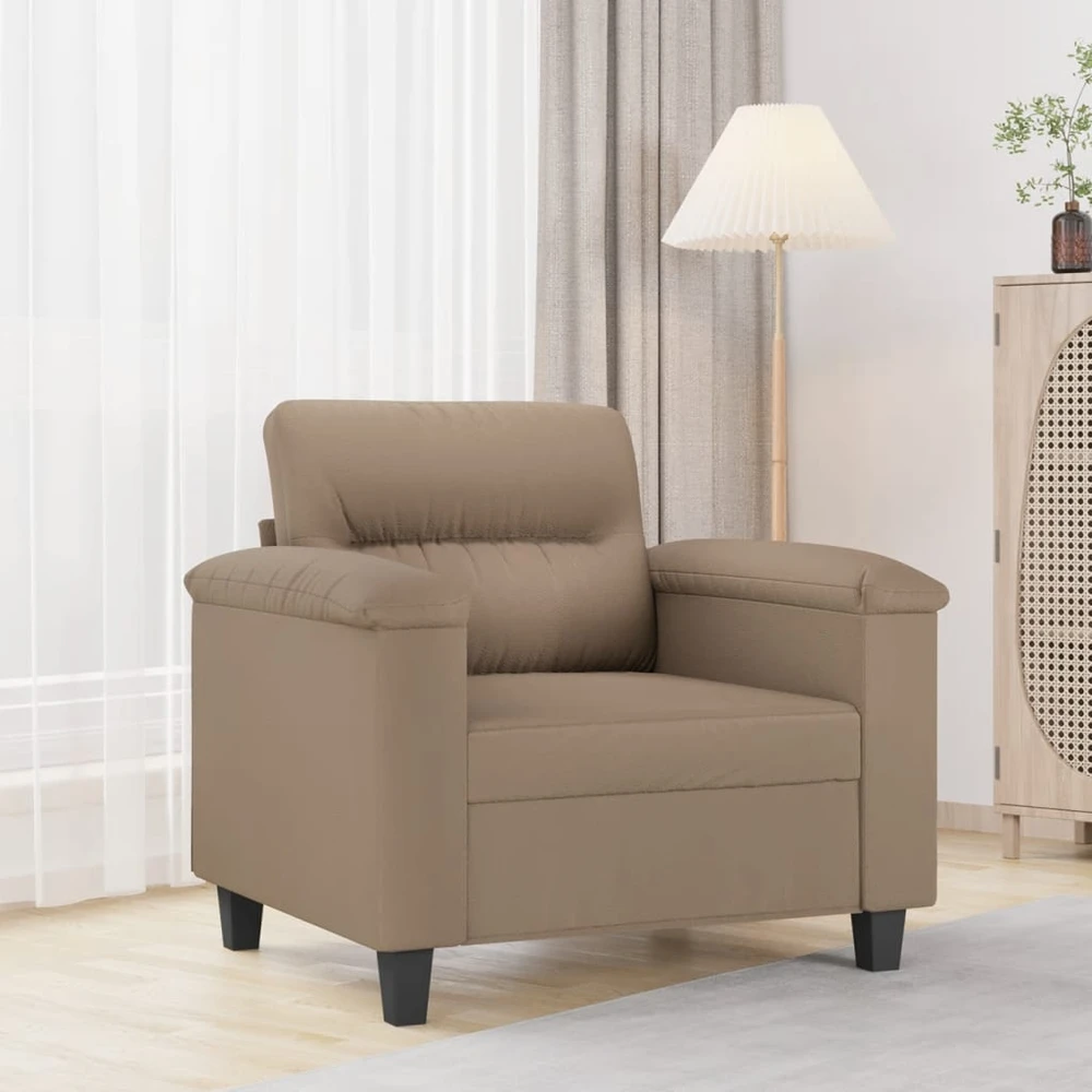 Sofa Krėslas, kapučino spalvos, 60cm, dirbtinė oda