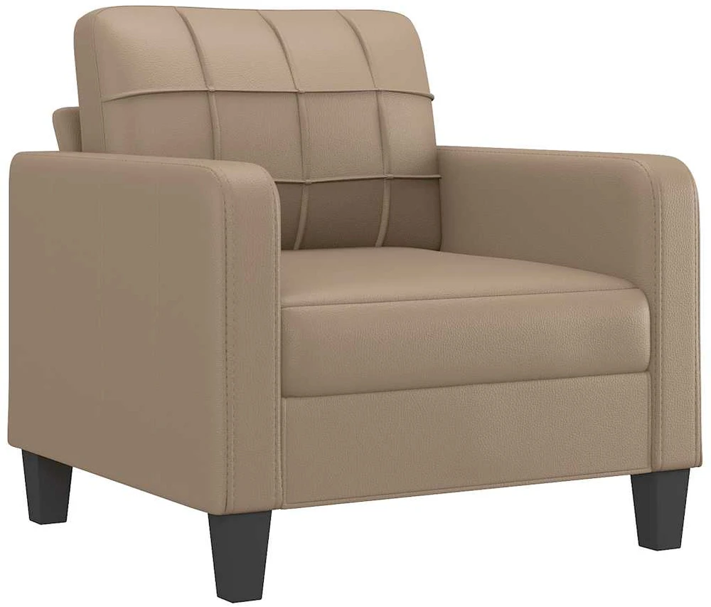 Sofa Krėslas, kapučino spalvos, 60cm, dirbtinė oda