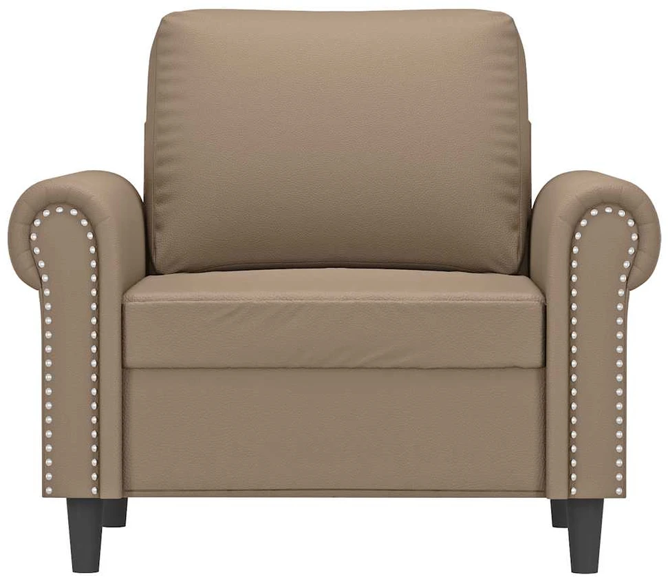 Sofa Krėslas, kapučino spalvos, 60cm, dirbtinė oda