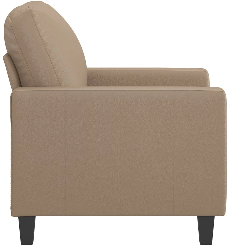 Sofa Krėslas, kapučino spalvos, 60cm, dirbtinė oda