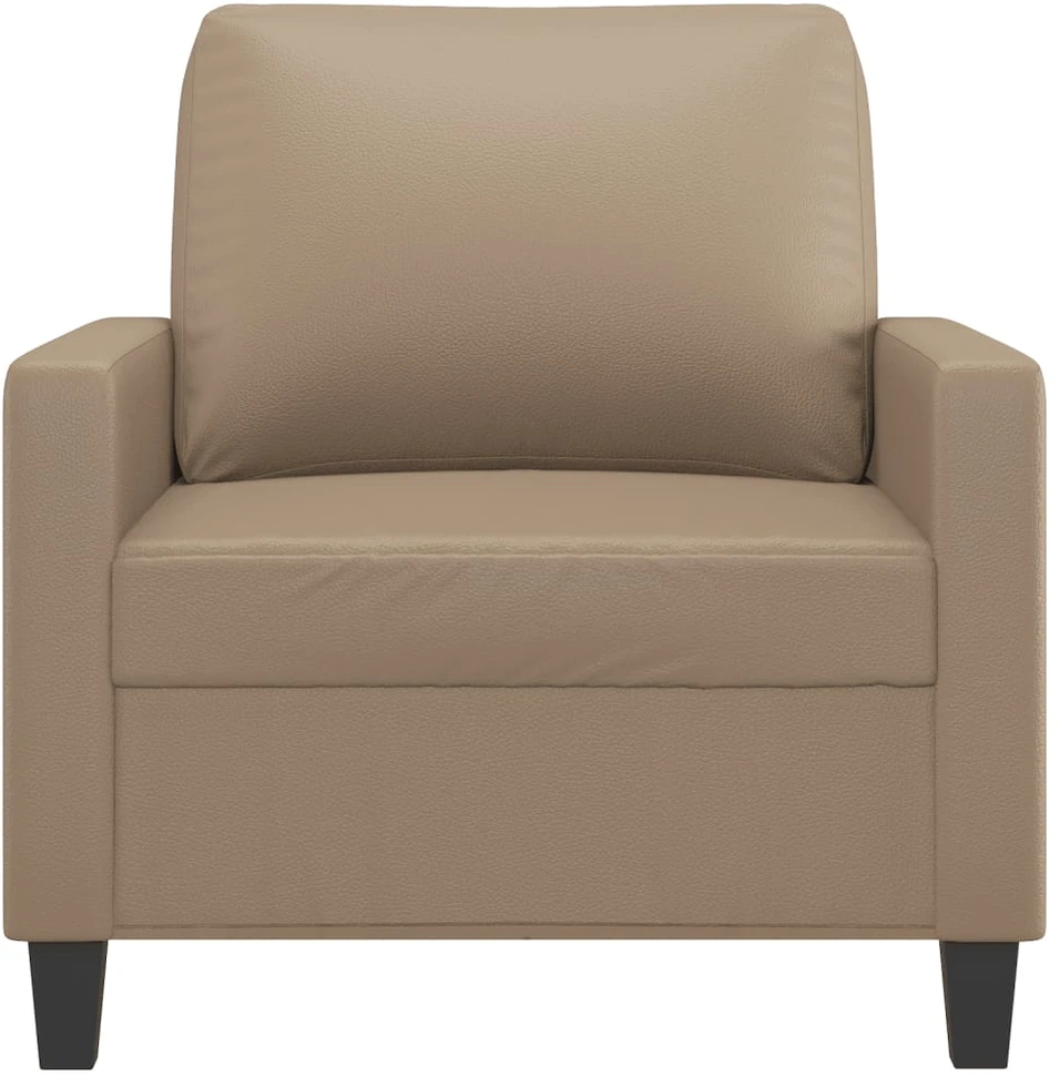 Sofa Krėslas, kapučino spalvos, 60cm, dirbtinė oda