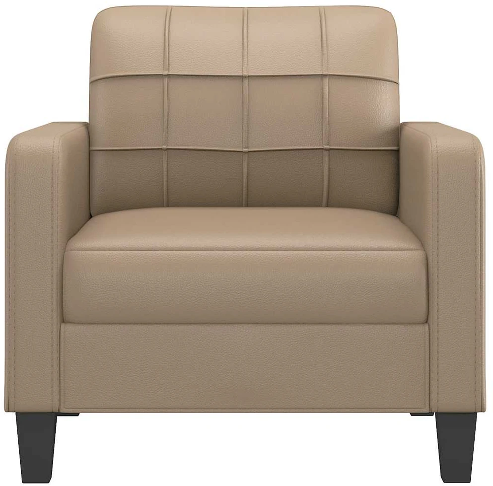 Sofa Krėslas, kapučino spalvos, 60cm, dirbtinė oda