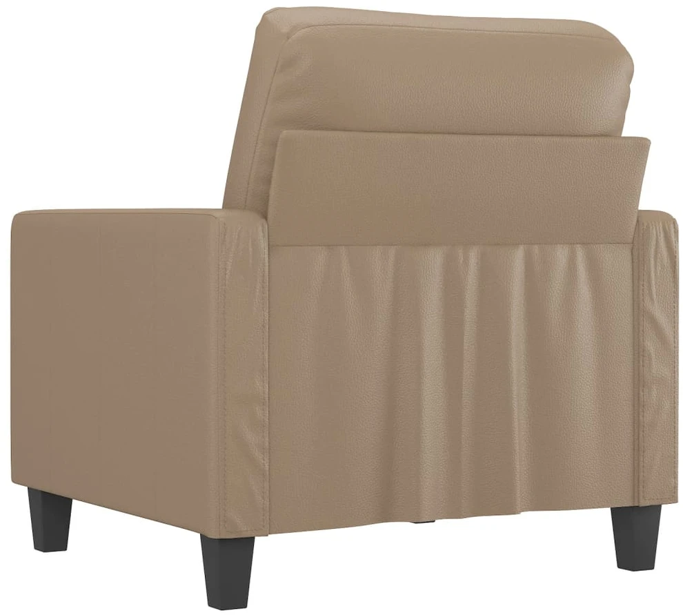 Sofa Krėslas, kapučino spalvos, 60cm, dirbtinė oda