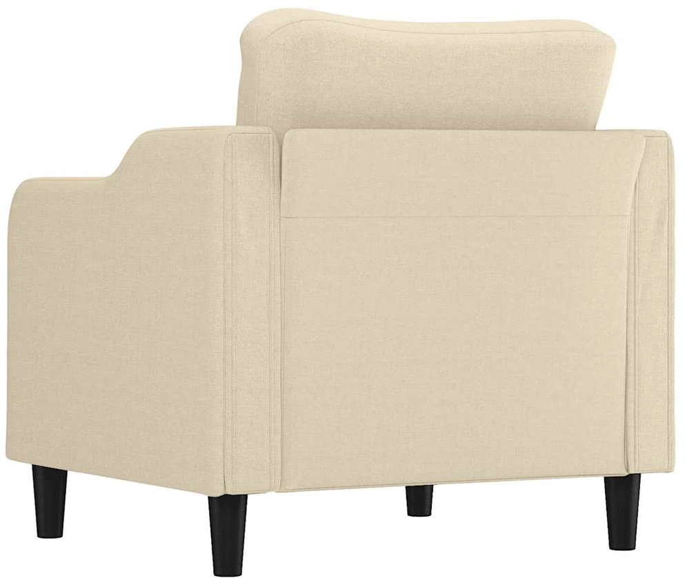 Fotelis Krėslas, kreminės spalvos, 60cm, audinys