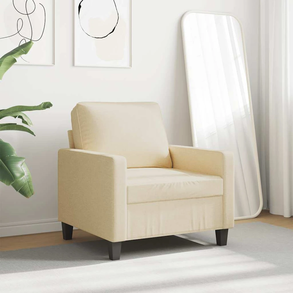 Sofa Krėslas, kreminės spalvos, 60cm, audinys