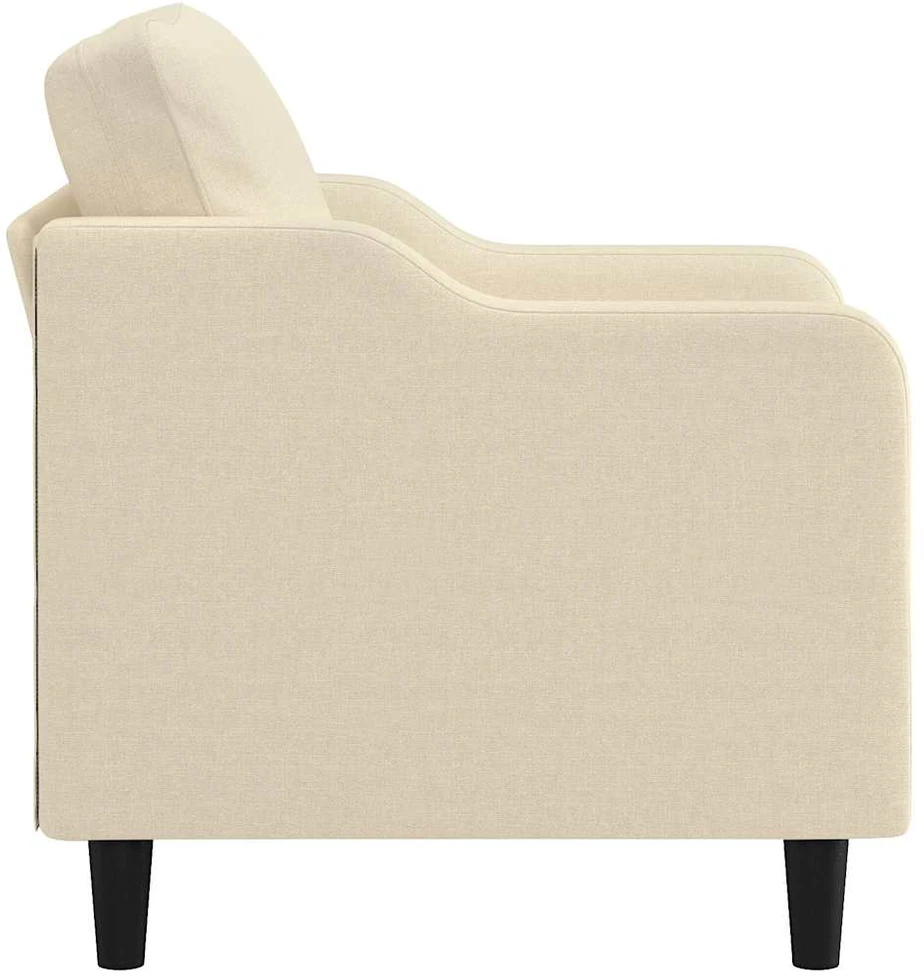 Fotelis Krėslas, kreminės spalvos, 60cm, audinys