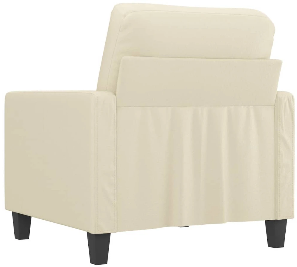 Sofa Krėslas, kreminės spalvos, 60cm, dirbtinė oda