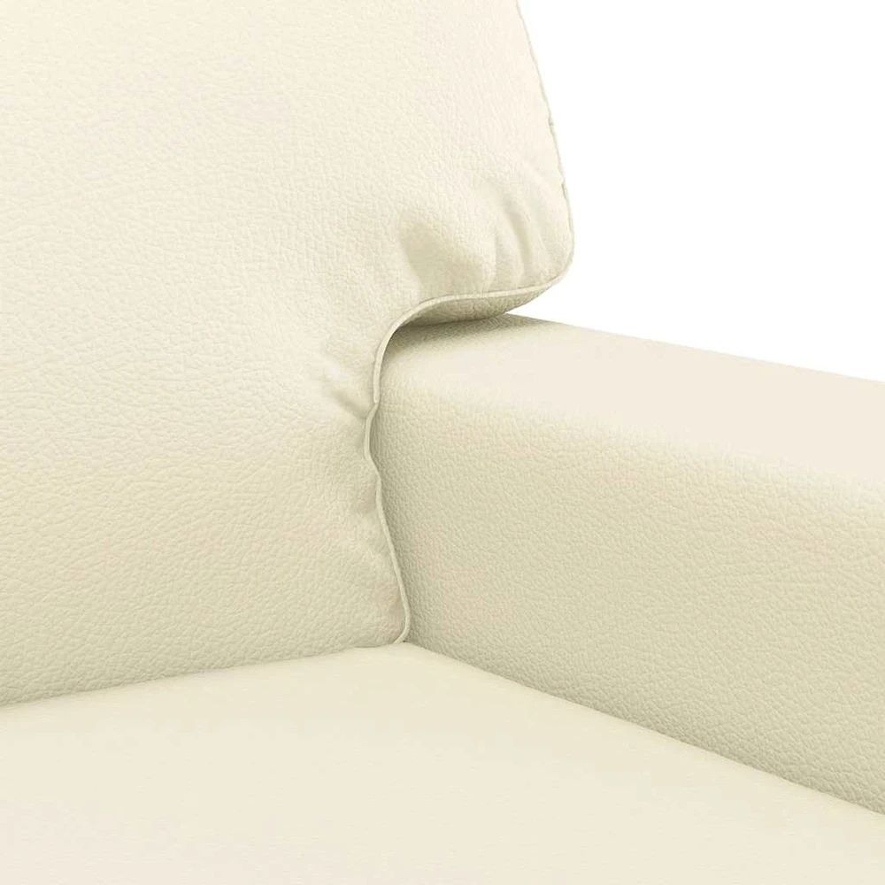 Sofa Krėslas, kreminės spalvos, 60cm, dirbtinė oda
