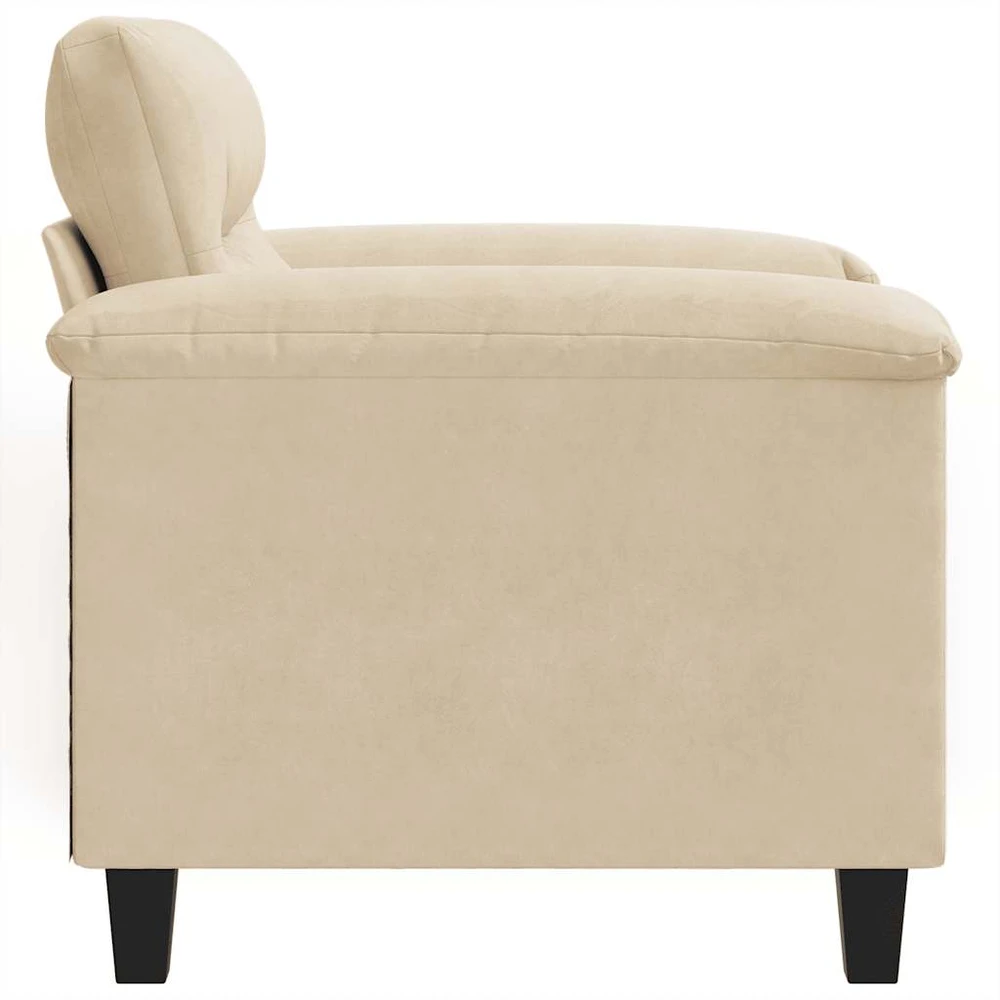 Sofa Krėslas, kreminės spalvos, 60cm, mikropluošto audinys