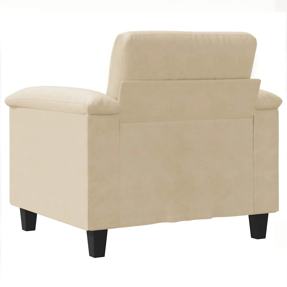 Sofa Krėslas, kreminės spalvos, 60cm, mikropluošto audinys