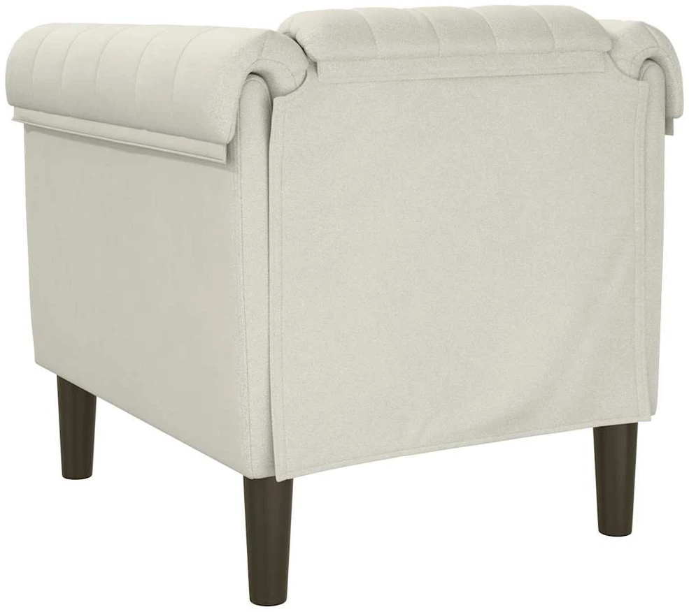 Sofa Krėslas, kreminės spalvos, aksomas