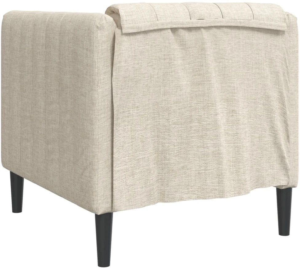 Sofa Krėslas, kreminės spalvos, audinys