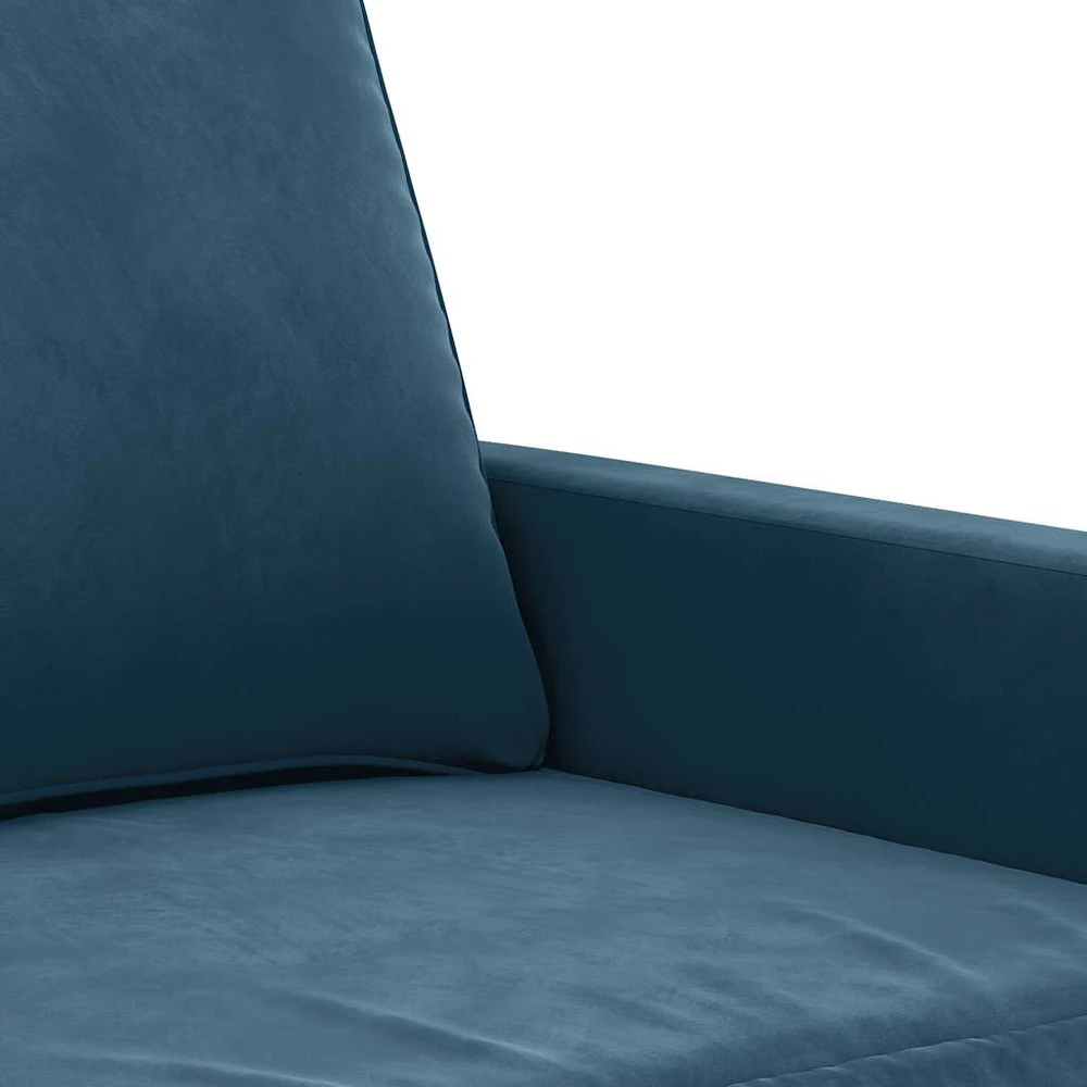 Sofa Krėslas, mėlynos spalvos, 60cm, aksomas
