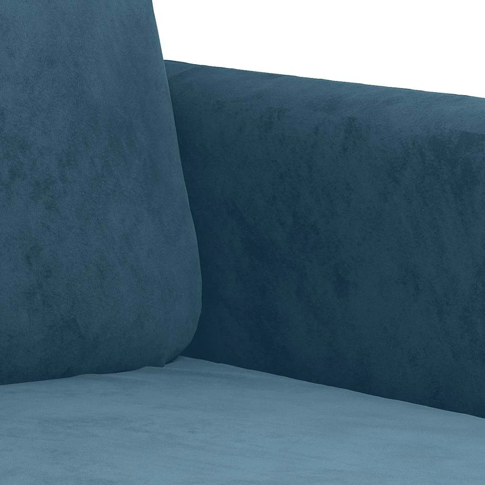 Sofa Krėslas, mėlynos spalvos, 60cm, aksomas