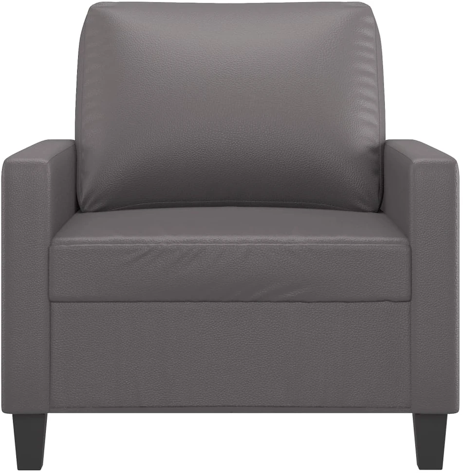 Sofa Krėslas, pilkos spalvos, 60cm, dirbtinė oda