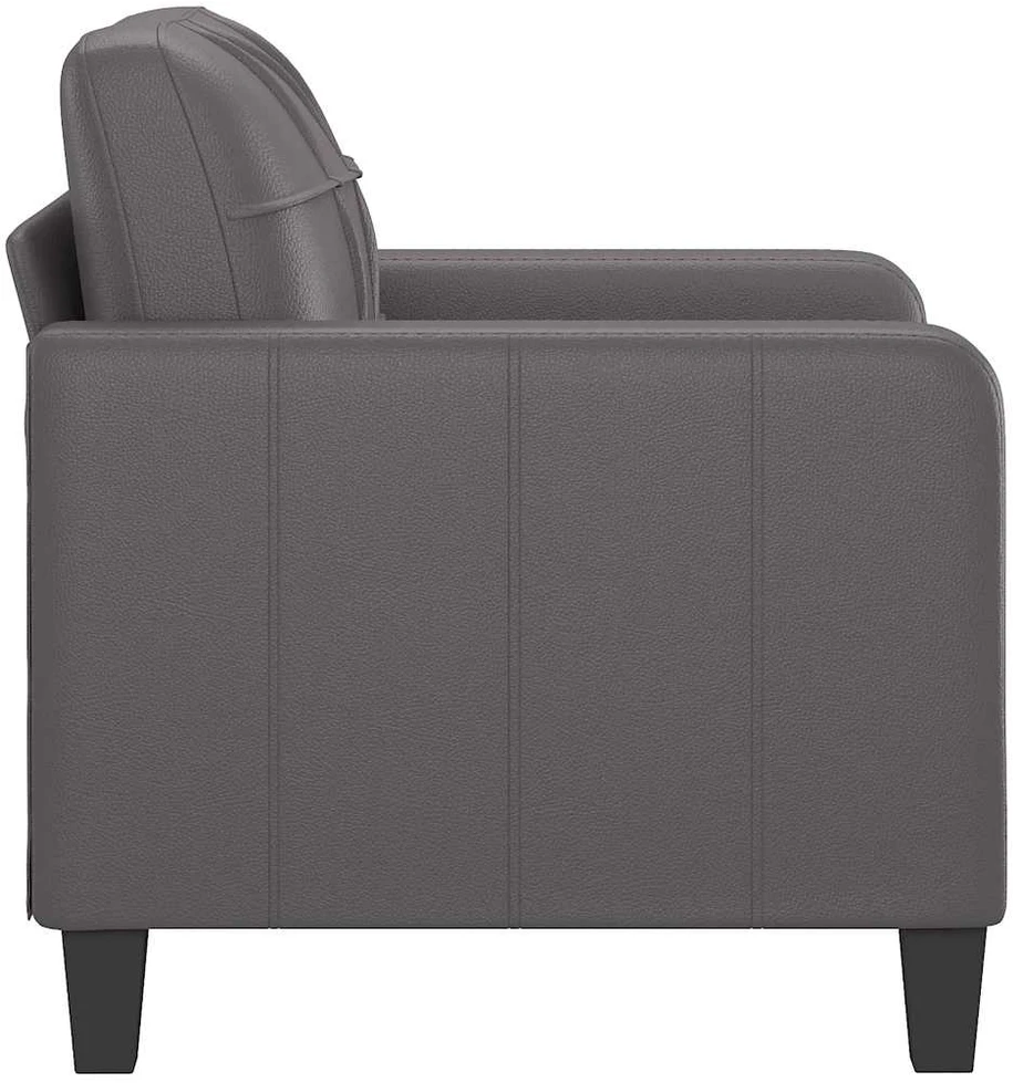 Sofa Krėslas, pilkos spalvos, 60cm, dirbtinė oda