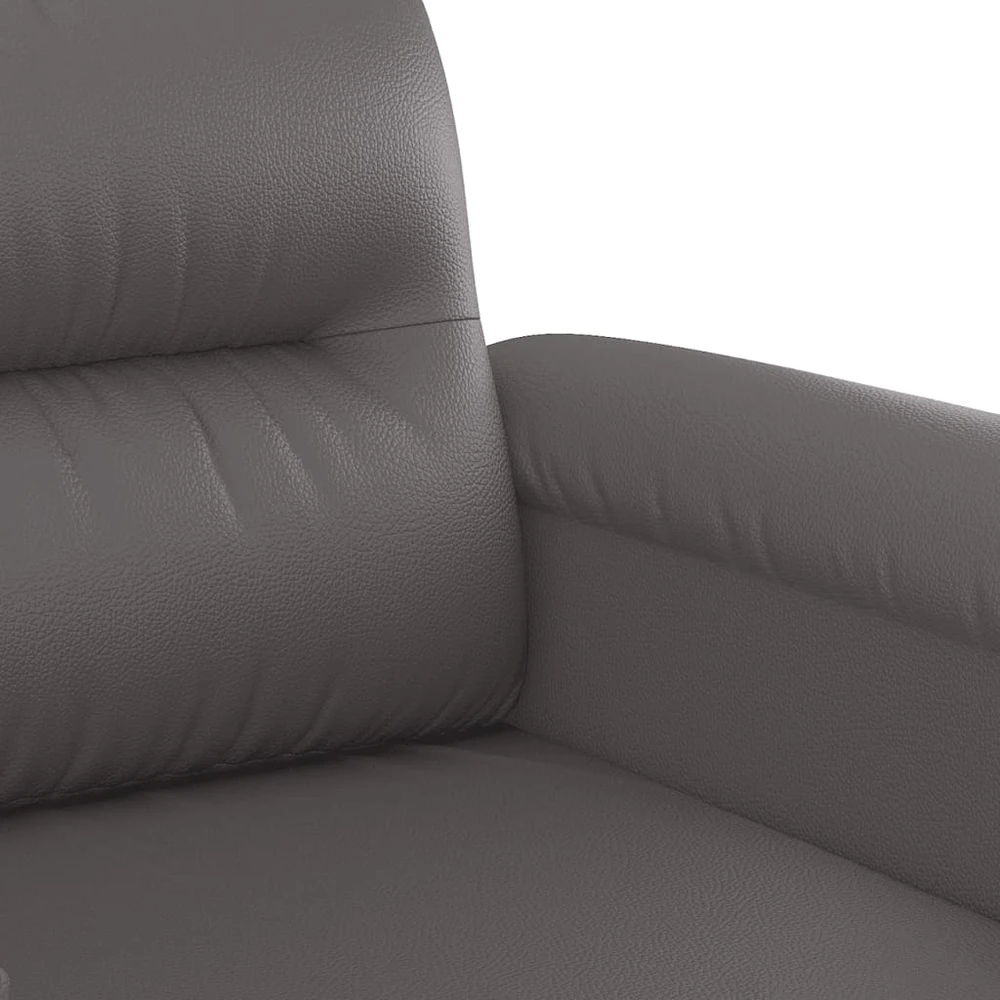 Sofa Krėslas, pilkos spalvos, 60cm, dirbtinė oda