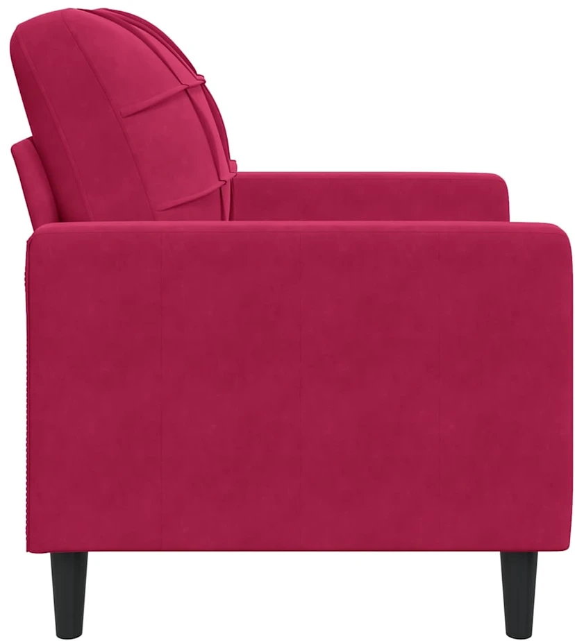 Sofa Krėslas, raudonojo vyno spalvos, 60cm, aksomas