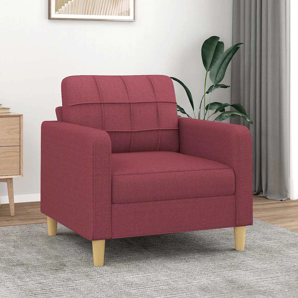 Sofa Krėslas, raudonojo vyno spalvos, 60cm, audinys