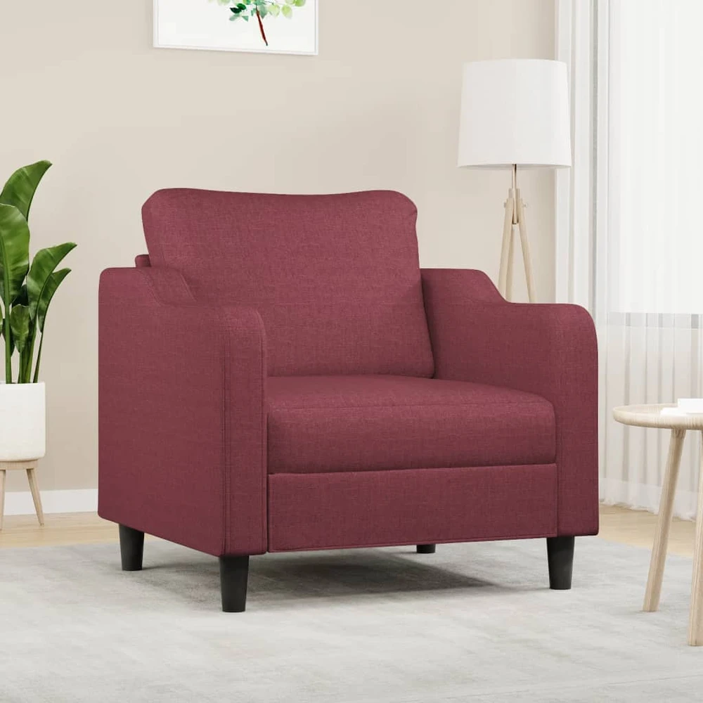 Sofa Krėslas, raudonojo vyno spalvos, 60cm, audinys