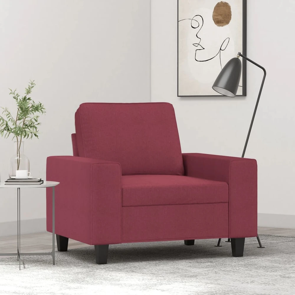 Sofa Krėslas, raudonojo vyno spalvos, 60cm, audinys