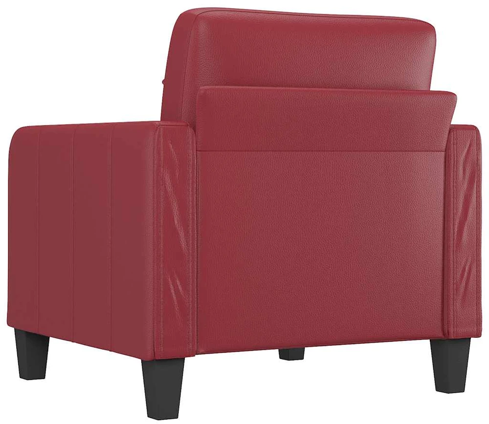Sofa Krėslas, raudonojo vyno spalvos, 60cm, dirbtinė oda