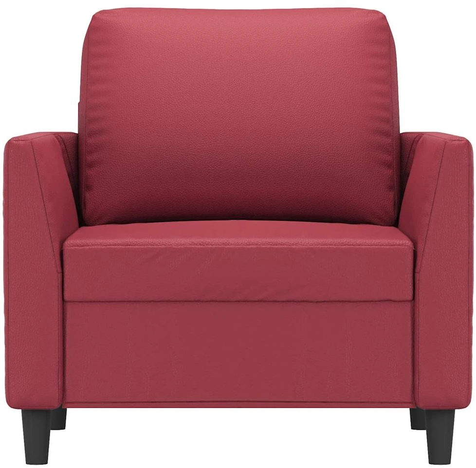 Sofa Krėslas, raudonojo vyno spalvos, 60cm, dirbtinė oda