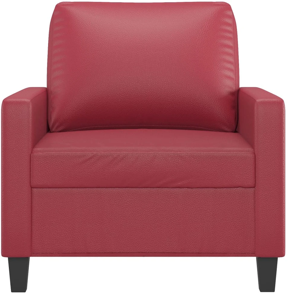 Sofa Krėslas, raudonojo vyno spalvos, 60cm, dirbtinė oda