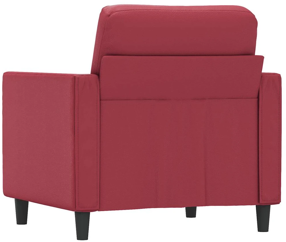Sofa Krėslas, raudonojo vyno spalvos, 60cm, dirbtinė oda