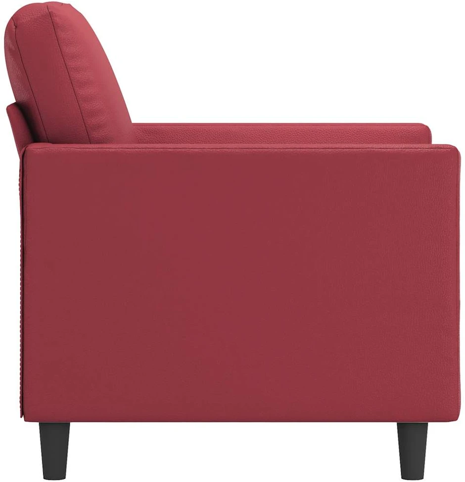 Sofa Krėslas, raudonojo vyno spalvos, 60cm, dirbtinė oda