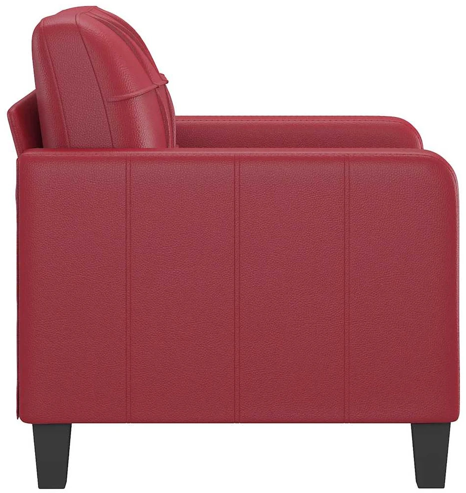 Sofa Krėslas, raudonojo vyno spalvos, 60cm, dirbtinė oda