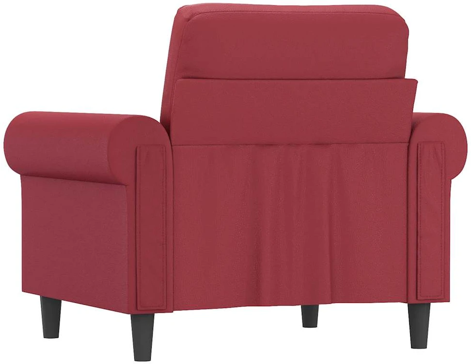 Sofa Krėslas, raudonojo vyno spalvos, 60cm, dirbtinė oda